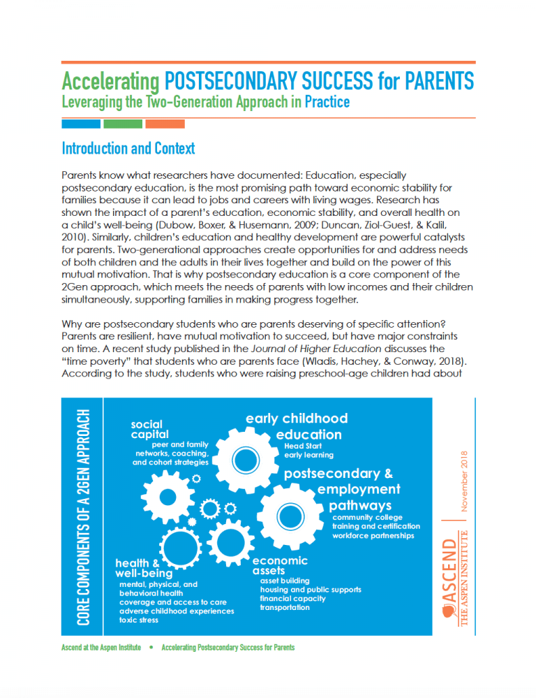 Postsecondary Success for Parents Brief